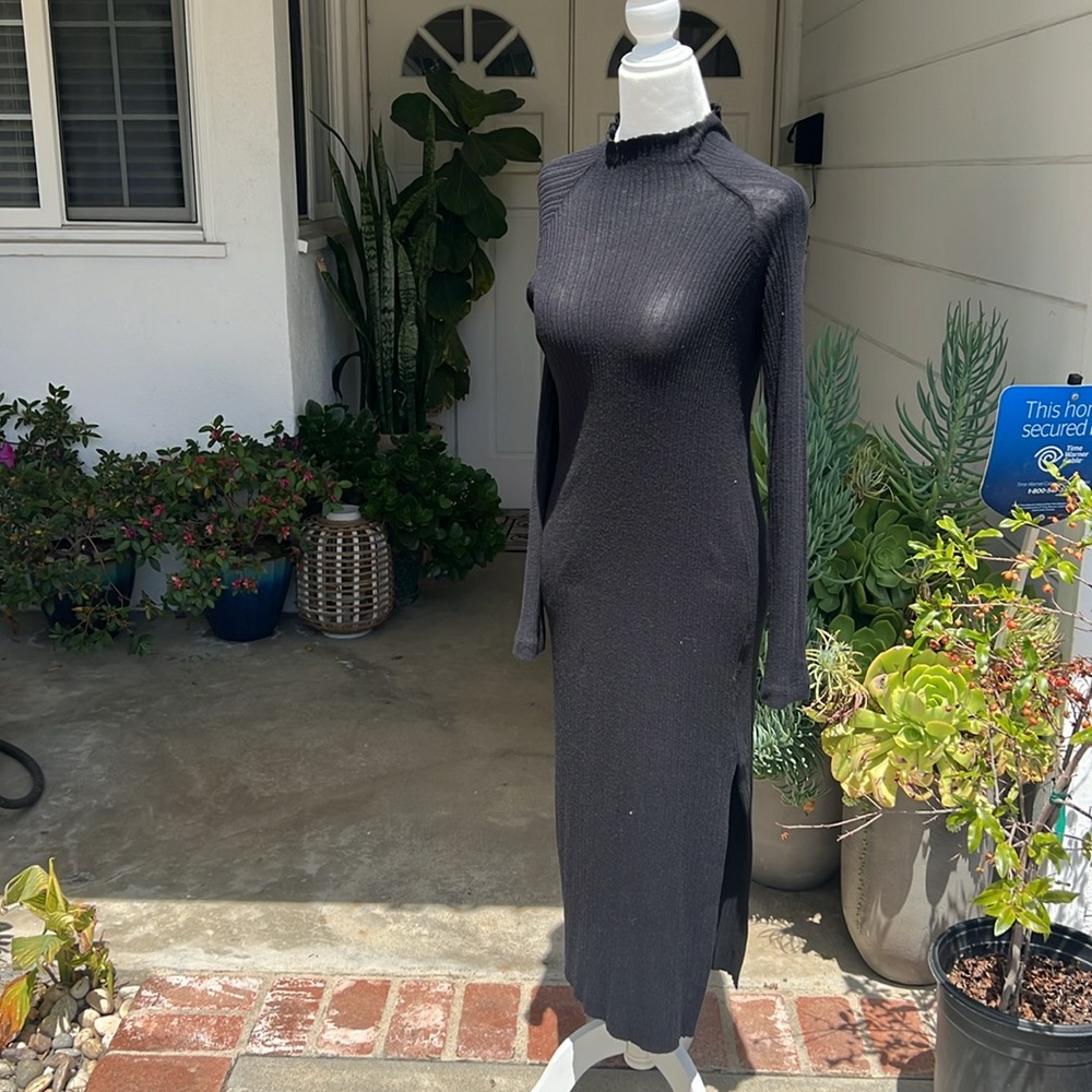 Enza Costa Long Sleeves Sweater MIDI Dress NWOT - Picture 6 of 11